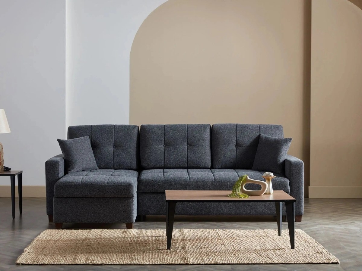 BeX Furniture Outlet Dupont Anthracite Sectional Great Value Sofa
