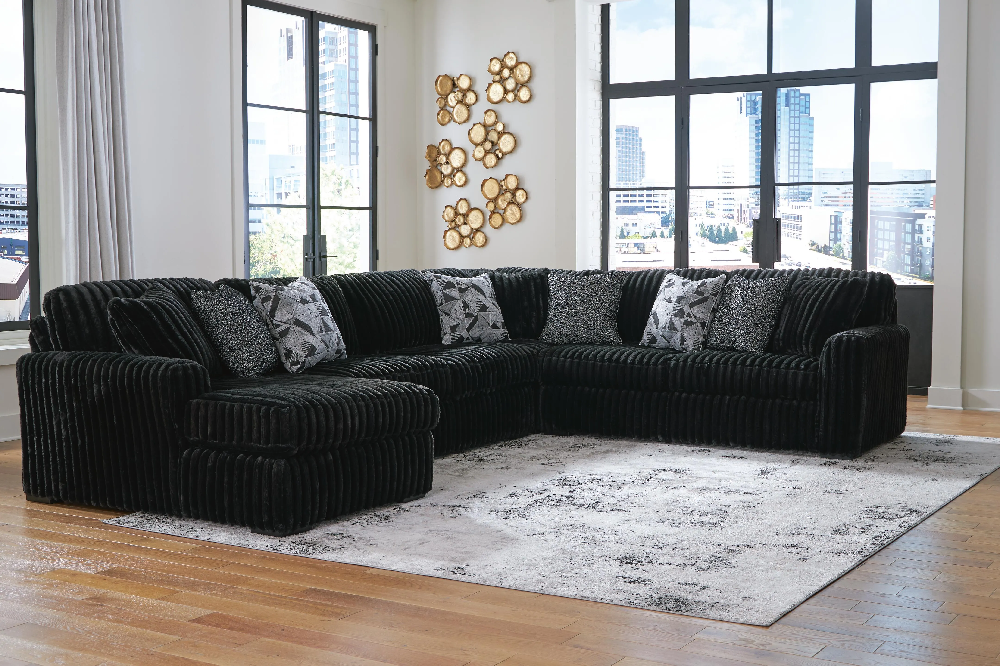 bex furniture midnight sectional 4 piece